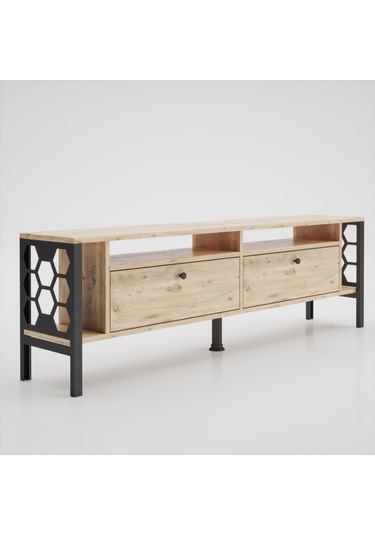 Wood'N Love Luna 160 Cm Tv Ünitesi - Atlantik Çam / Siyah