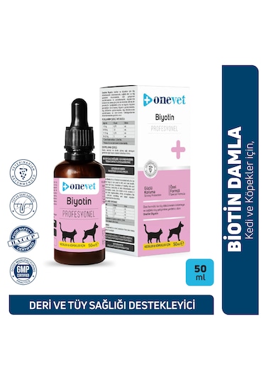 Onevet Kedi Ve Köpekler İçin Biotin Damla 50 Ml Deri Tüy Sağlı...