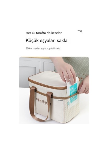 Lıcorıce Açık Piknik Alüminyum Folyo Isı Yalıtım Su Geçirmez Yemek Çantası Benton Çantası Orta Haki