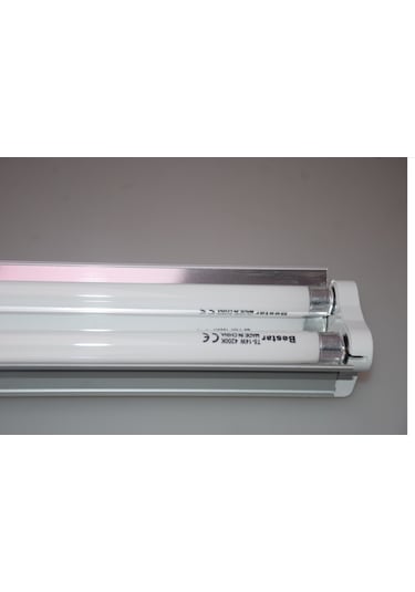 T5 Reflektörlü Bant Armatür 2X14W Elektronik Balastlı Sarı Beyaz