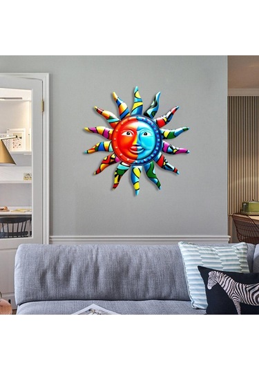 Suntek Renkli Metal Güneş Duvar Dekoru Asılı Mutfak Çit