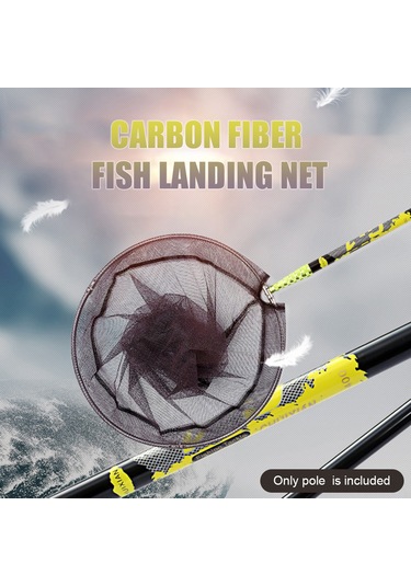 Jeehugo Kuruşak 2.1m Karbon Fiber Olta Av Ağacı, Ultra Hafif, Genişletilebilir, Katlanabilir, Kaymazsız Tutamaklı, Ağ Başsız