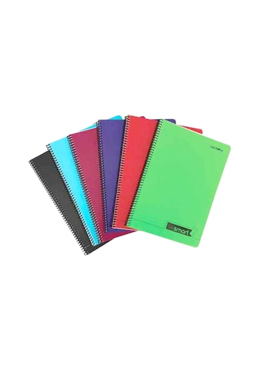 Çınar Smart 60 Yaprak A4 Kareli Defter Pp Kapak Spiralli - 2 Adet Çok Renkli