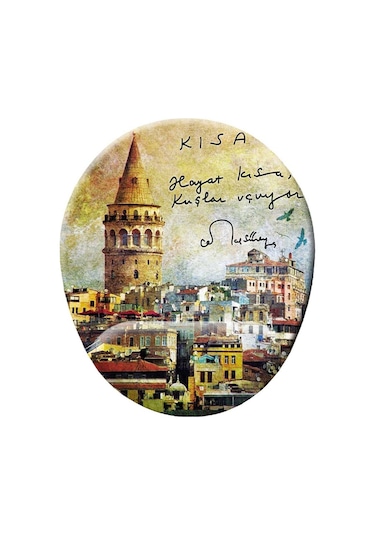 Galata Kulesi Cemal Süreya Baskılı Bilek Destekli Mouse Pad Mousepad