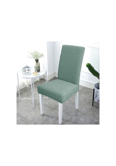 Pazly Yemek Sandalyesi Kılıfı, Yüksek Esnek Kapaklı, Yıkanabilir Jakarlı Desen, Yeşil, Ev Parti Otel Düğün İçin Yeşil