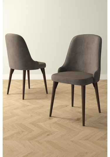 Ikon Meşe Desen 80x132 Mdf Açılabilir Mutfak Masası Takımı 4 Adet Sandalye Cappucino