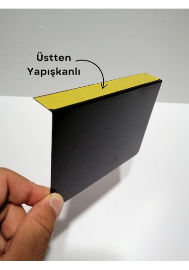 10 Ad Pvc Karatahta Siyah Etiket 14x10 Cm Yapışkanlı İsimlik Pano