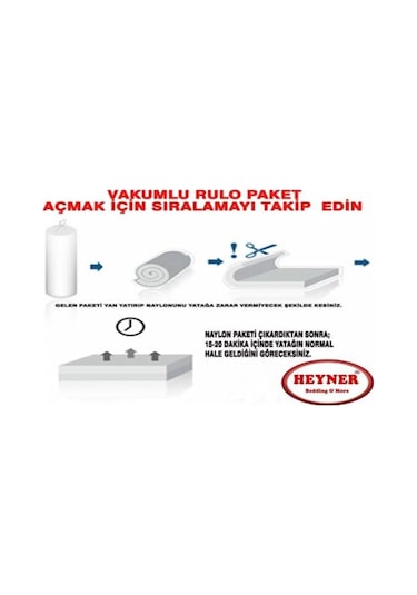 Uzunbebe Opalin 150X200 Çiftkişilik Bamboo Visco Ortopedik Yatak 7Cm Visco