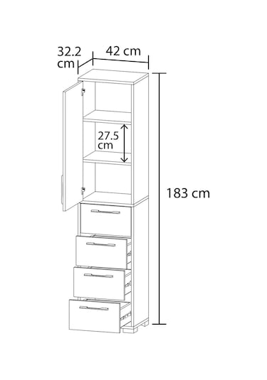 Lizbon No.2 Çok Amaçlı Dolap Beyaz
