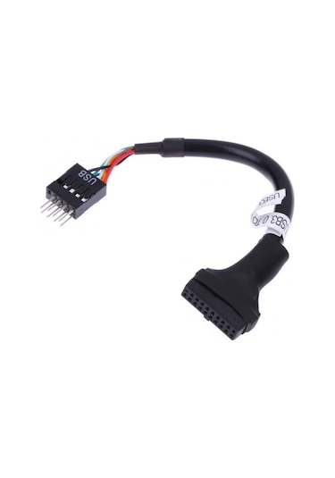 9 Pin Usb 2.0 Erkek To19 Pin Usb 3.0 Dişi Çevirici Kablo 15cm