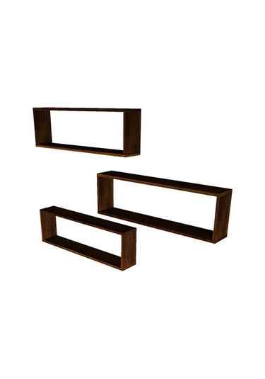 Df05105 3'lü Raf Kitaplık Duvar Rafı Dekoratif Kitaplık Barok