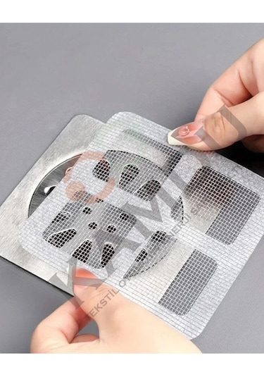 5 Adet 9x9cm Mutfak Lavabo Süzgeci, Lavabo Tıkanıklık Önleyici, Yapışkanlı Süzgeç, Saç&kıl Toplayıcı