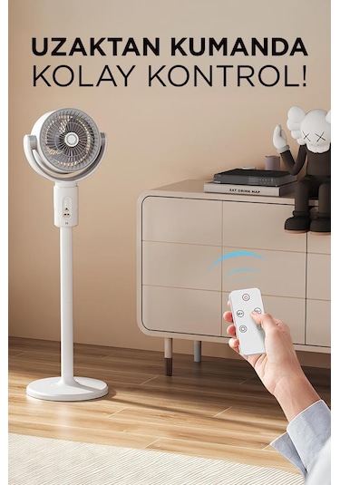 Torima F1 Air Fan Beyaz Kumandalı Yarlanabilir Vantilatör