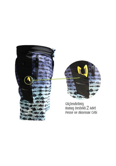 Fujin Performance Short Camo Indigo (501828154) İndigo