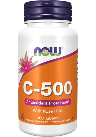 Now Foods Vitamin C-500 With Rose Hips Antioxidant Protection 100 Tablet