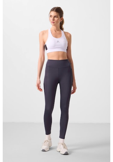 Tommylife Antrasit Esnek Standart Fit Performans Kadın Tayt - 94667 Antrasit