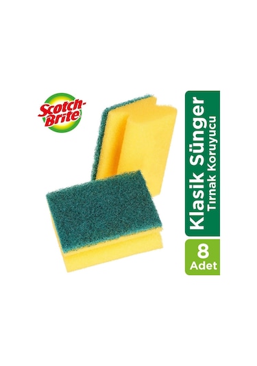 Scotch Brite Yeşil Tırnak Koruyuculu Sünger 8'li