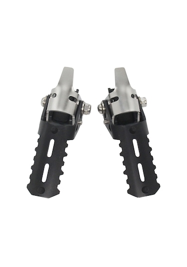 Vkemall Bmw R1250gs R1200 Gs Adv İçin Katlanabilir Paslanmaz Çelik Ayak Pedalı - Siyah + Gümüş