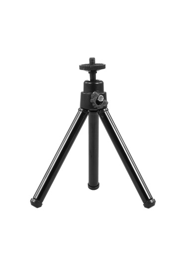 Taşınabilir Web Kamerası Tripod Hafif Mini Web Kamerası Tripod Akıllı Telefon Web Kamerası Masaüstü Tripod Telefon Tutucu Masa Standı Siyah