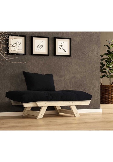 Woodesk Adalar Masif Natural-siyah Renk Berjer Cpt8149-140 Siyah