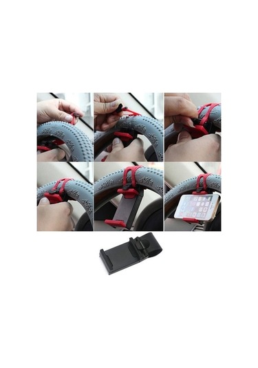 Pazly Mini Klipsli Hava Üflemeli Direksiyon Tutucu Aksesuarı - Vi - -