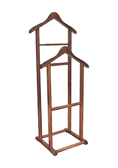 Nyn Ahşap Dilsiz Uşak Ceviz Renk Çift Tepeli Ayaklı Askı Diğer