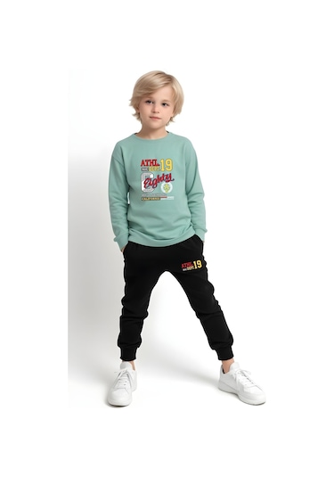 Fyk Kids 3'lü Erkek Çocuk Baskılı Yuvarlak Yaka Alt-üst Pijama Takımı Çok Renkli