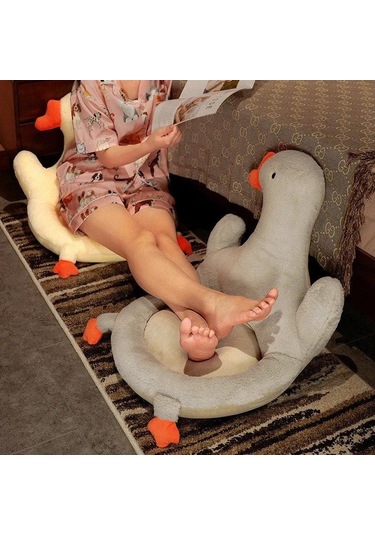 Gri Araba İçin Yüksek Kaliteli Peluş Yastık Yaratıcı Oyuncaklar Büyük Kazlar Sandalye Yastıkları Kaymaz Araba Minderleri