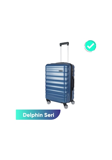 Vegmann Delphin Mavi Orta Boy Valiz Mavi