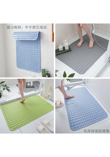 Youtek Banyo Kayma Engeli Matı 90x60 Cm - Duşakabin, Banyo Kullanıma Uygun - Dayanıklı Malzeme İle Yapılmış - Mavi Renk Diğer