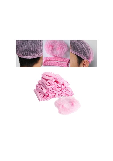 Suntek 100 Parça Tek Kullanımlık Saç Baş Örtüsü Net Pembe