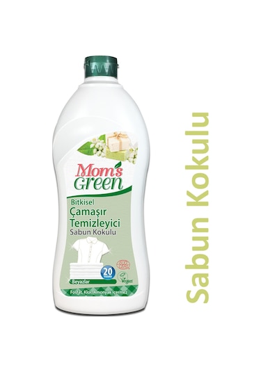 Mom's Green Bitkisel Sıvı Çamaşır Deterjanı Sabun Kokulu  20 Yıkama