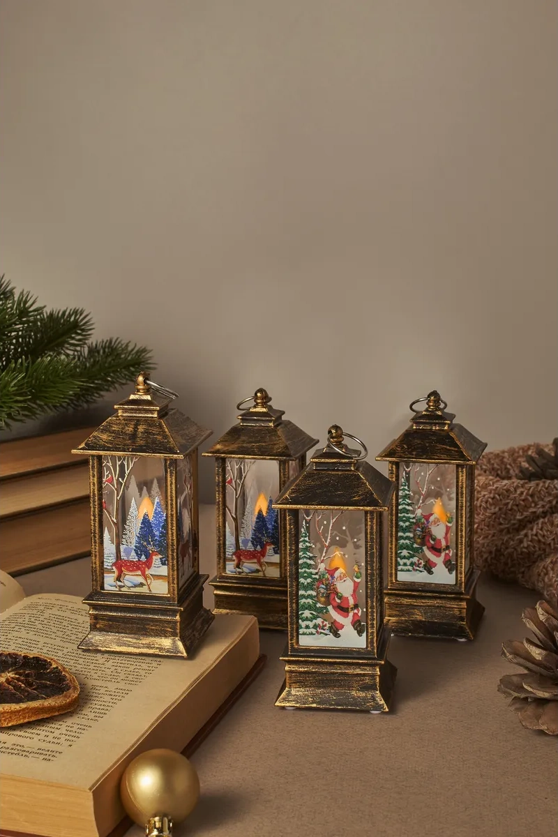 Happy New 2024 Yılbaşı Dekoratif Feneri 4 Adet 182619374 Meslektaşım - Onun İçin