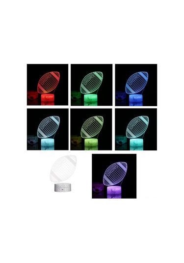 Konesam 3d Led Stéréo Lamba, Dokunmatik Kumandalı, Usb Beslemeli, Y七彩 Işıklı, Futbol Topu Desenli, Akrilik Plaka, Odalar İçin Ambiyans Aydınlatması Pil Dahil Değil Diğer