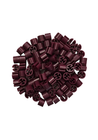 Askı İçin Baskısız Bordo ' Benden Boncuğu 100 Adet Mercan Rengi Bordo