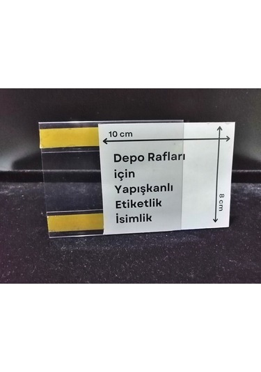 50 Adet C Tipi 8x10 Cm Depo Ürün Etiketliği Şeffaf Yapışkanlı