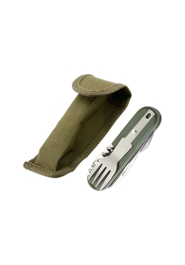 Sones Sy-ft008 7'si 1 Arada Çok İşlevli Açık Hava Kamp Taşınabilir Katlanır Sofra Takımı Kombinasyonu Yeşil