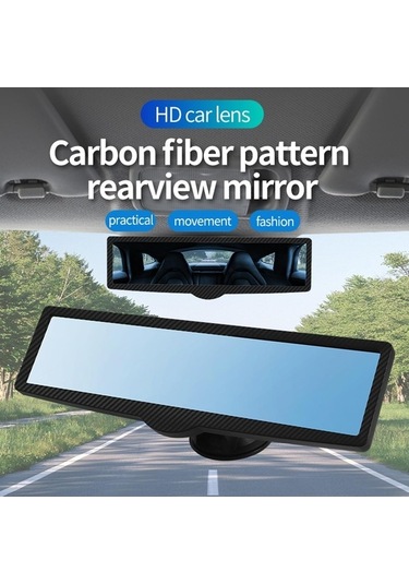 Novahub Geniş Açı Beyaz Dikiz Aynası, Vantuz, 360 Derece Ayar, Gizli Aromaterapi, 24.8x7.5 Cm, Araba İçin