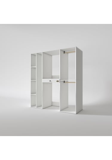 Kenzlife Çamaşır-Kurutma Makinesi Dolabı Ve Giysi Dolabı Çekmeceli Hattab Sol Raf Byz 187 160 60 Banyo Çok Renkli