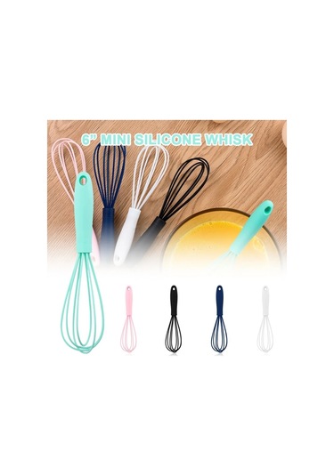 Soulader 6 Inç Silikon Çırpma Teli Manuel Yumurta Çırpıcı Süt Köpürtücü Kaymayan Dip Ve Kolay Temizlenen Yüzeyi İle Pratik Mutfak Aleti Pişirme Ve Fırın İçin Ideal Diğer