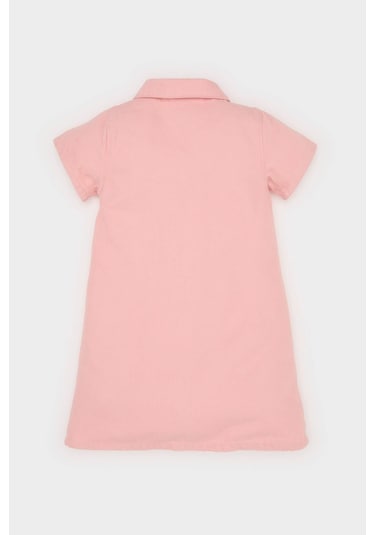 DeFacto Kız Bebek Kısa Kollu Jean Elbise E0454A525SMPN444 Pembe