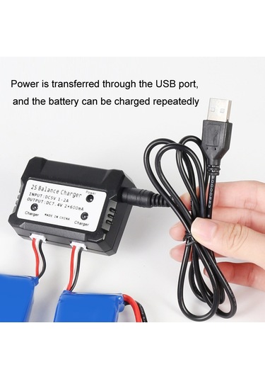 Sones Bire İki 7.4v Lityum Pil Aşırı Şarj Korumalı Işıklı Usb Şarj Cihazı Xh-3p Fiş