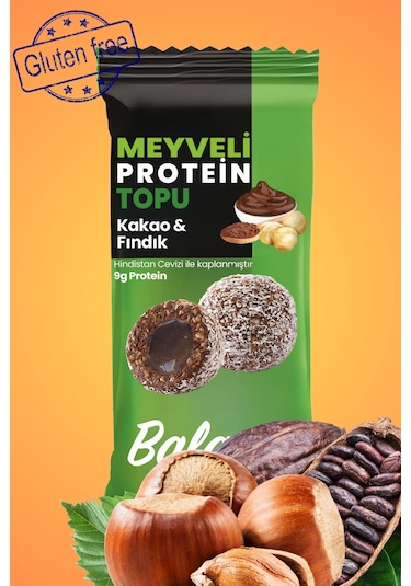 Meyveli Kakaolu & Fındıklı Protein Topları 55gr X3 Adet