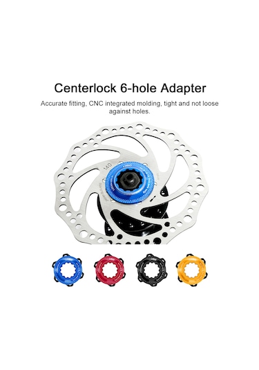 Springsun Alüminyum Alaşım Bisiklet Merkez Kilidi 6 Delikli Adaptör Disk Fren Rotoru Dönüşüm Aksesuarı