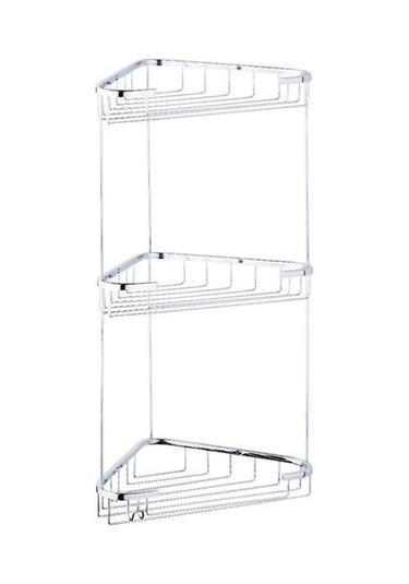 Duvara Monte Ömür Boyu Paslanmaz Banyo Rafı Krom