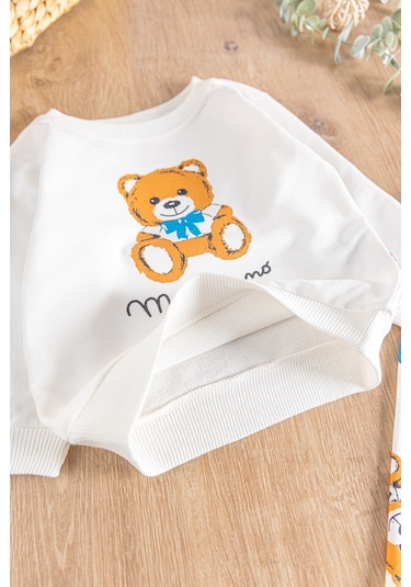 Ayıcık Figürlü 2'li Erkek Bebek Takım 001