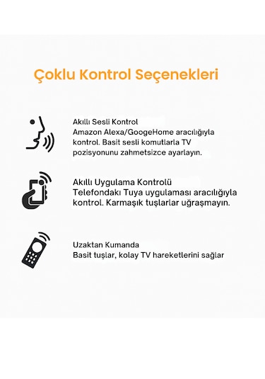 Motorlu Katlanır Tavan Tipi Tv Askı Aparatı 37"-75" Akıllı