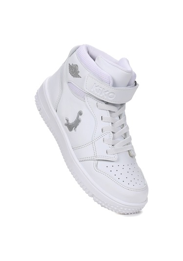 Kiko Kids Hayka Cırtlı Basketbol Kız Çocuk Spor Ayakkabı Beyaz Beyaz