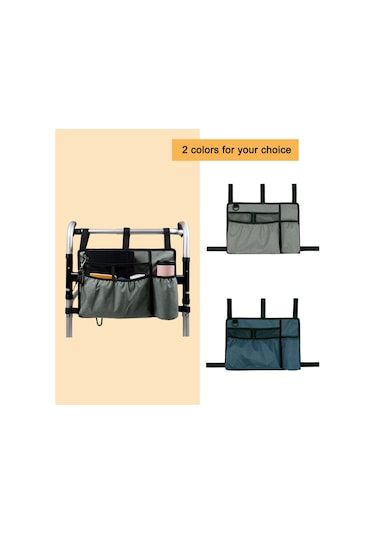 Yürüteç Çantası Yürüteç Organizatör Kılıfı Bardaklıklı Mavi Mavi