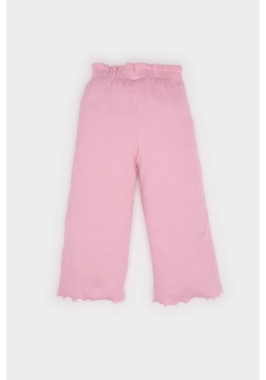 DeFacto Kız Bebek Wide Leg Geniş Bol Paça Fitilli Kaşkorse Pantolon E5557A525SPPN86 Pembe